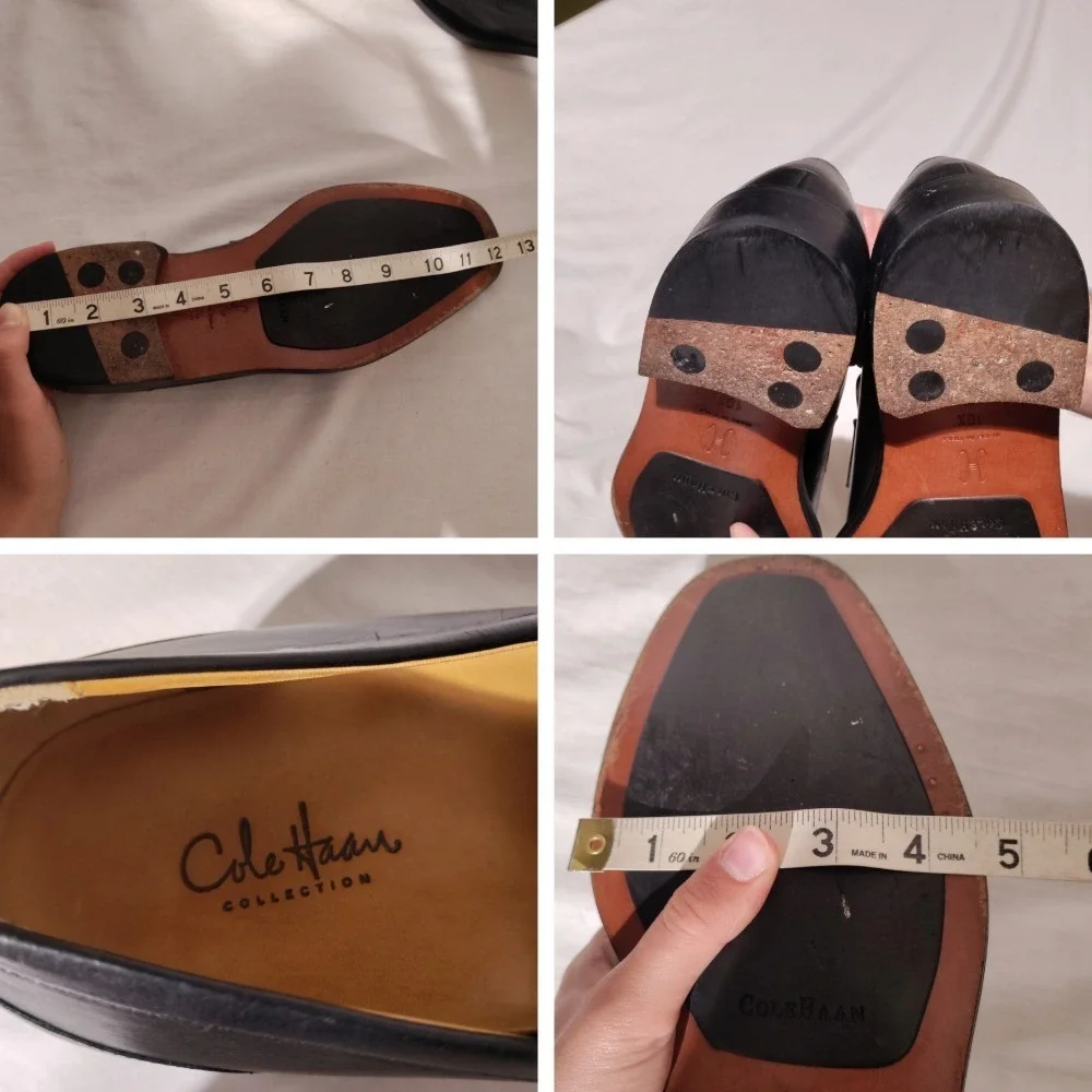 Cole Haan Collection Mens Black Leather Loafers Italy 10.5 W C02992